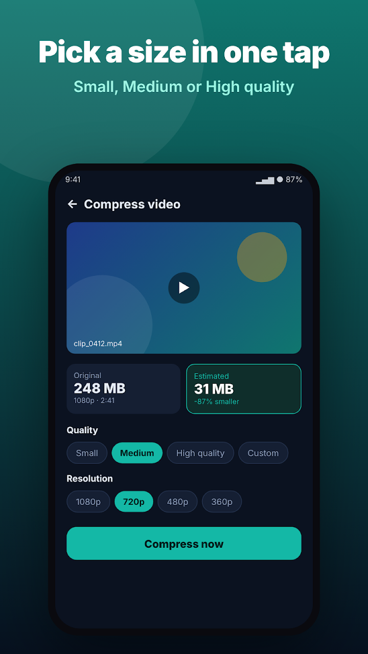 Video Compressor & MP3 Maker Screenshot 3